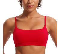 CRZ YOGA Butterluxe Scoop Neck Sports Bras Red Chili 10