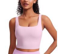 CRZ YOGA Butterluxe Square Neck Crop Tank Top Vita Pink 8