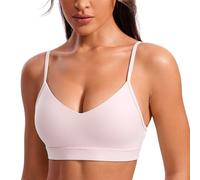 CRZ YOGA Butterluxe V Neck Sports Bras Strawberry Pink 14