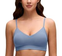 CRZ YOGA Butterluxe V Neck Sports Bras Washed Denim 12