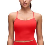 CRZ YOGA Butterluxe Y Back Crop Tank Tops Deep Red 8