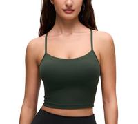CRZ YOGA Butterluxe Y Back Crop Tank Tops Legend Green 14