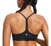 CRZ YOGA Butterluxe Y Back Sports Bras Black Tie-Dye L