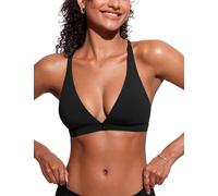 CRZ YOGA Deep V Neck Bikini Tops Black 16