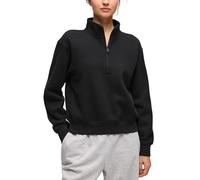 CRZ YOGA Fleece Lined Half Zip Sweatshirt | Midweight, Casual, Soft, Breathable, Cotton, Warm, Funnel Neck, Pullover, Sweat Shirts for Women