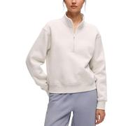 CRZ YOGA Fleece Lined Half Zip Sweatshirt | Midweight, Casual, Soft, Breathable, Cotton, Warm, Funnel Neck, Pullover, Sweat Shirts for Women
