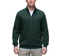 CRZ YOGA Fleece Lined Half Zip Sweatshirts | Midweight, Casual, Relaxed Fit, Soft, Breathable, Cotton, Warm, Mock Neck, Pullover, for Men