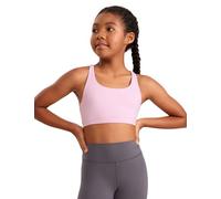 CRZ YOGA Girls Butterluxe Cross Back Sports Bra Pink Peony M