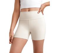 CRZ YOGA Girls Butterluxe Cycling Shorts Breathable Safety Dress Short Stretchy Dancing Bike Basic Pants Summer Schoolwear Milky White M