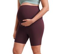 CRZ YOGA Maternity Biker Shorts 6" Ripe Plum 10