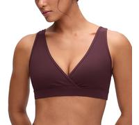 CRZ YOGA Maternity V Neck Nursing Bras Ripe Plum 14