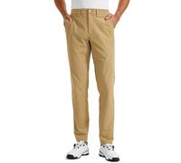 CRZ YOGA Men's All-Day Comfort Golf Trousers - 34'' Quick Dry Lightweight Work Casual Pants with Pockets Khaki Sand 32W x 34L