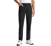 CRZ YOGA Mens All Day Comfy Golf Pants with 5-Pocket Quick Dry Lightweight Casual Work Stretch Trousers - 28"/30"/32"/34" Black 36W x 28L