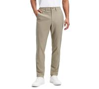 CRZ YOGA Men's All-Day Comfy Golf Trousers - 32" Stretch Lightweight Quick Dry Outdoor Casual Pants with Pockets Oak 31W x 32L