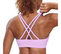 CRZ YOGA Naked Feeling Strappy Sports Bras Lilac XS