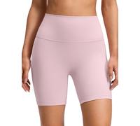 CRZ YOGA No Front Seam Biker Shorts 6" Pink Haze 12