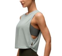 CRZ YOGA Pima Cotton Dropped Armhole Tank | Workout, Naturally Soft, Loose Fit, Crop, Crewneck, Knotted Sides, Sleeveless Tops for Women