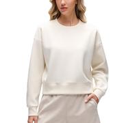 CRZ YOGA SoftAura Crewneck Sweatshirts | Peach-Fuzz Texture, Casual, Relaxed Fit, Pullover, Sweat Shirts for Women