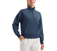 CRZ YOGA SoftAura Half Zip Sweatshirts Ink Blue 16