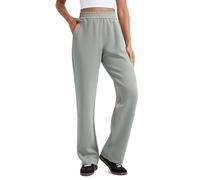CRZ YOGA SoftAura Straight Wide Leg Joggers Womens Modal Softness Sweatpants Tracksuit Bottoms Casual Workout Trousers Lounge Pants Sterling 10