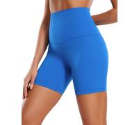 CRZ YOGA Super High Waist Biker Shorts 6" Sparkle Blue 12