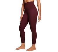 CRZ YOGA Super High Waist Leggings 25" Red Merlot 8