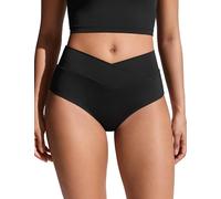 CRZ YOGA V-Shaped High Waisted Bikini Bottoms Black 12