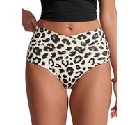 CRZ YOGA V-Shaped High Waisted Bikini Bottoms Primulin Leopard 8