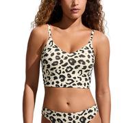 CRZ YOGA V Shaped Longline Bikini Tops Primulin Leopard 8