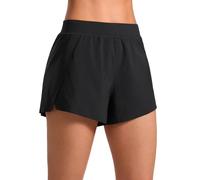 CRZ YOGA V Split Running Shorts 2.5" Black 16