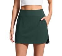 CRZ YOGA Women's A-Line Golf Skirts High Waisted Solid Tennis Athletic Elegant Skorts Skirt with Shorts Pockets Legend Green 8