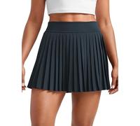 CRZ YOGA Womens Mini Pleated Tennis Skirts A Line High Waisted Golf Pickleball Athletic Skort with Inner Pockets True Navy 12