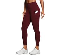 CRZ YOGA Women's Naked Feeling Gym Leggings Squat Proof High Waist Yoga Pants Sports Tights with Pockets - 25 Inches Red Merlot 6