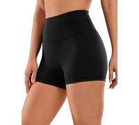 CRZ YOGA Women's Naked Feeling Gym Shorts - 3'' High Waisted Cycling Leggings Workout Running Spandex Yoga Pants Black 16
