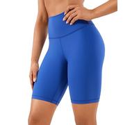 CRZ YOGA Women's Naked Feeling Gym Shorts - 3'' High Waisted Cycling Leggings Workout Running Spandex Yoga Pants Waves Blue 12