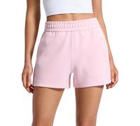 CRZ YOGA Womens SoftAura Casual Sweat Shorts High Waisted Drawstring Comfy Modal for Lounge Athletic with Pockets - 4” Strawberry Pink 14