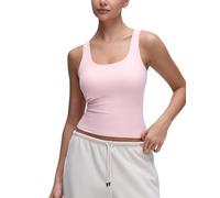 CRZ YOGA Womens Softembrace Casual Tank Tops Scoop Neck Double Lined Soft Sleeveless Shirts Basic Going Out Summer Vest Strawberry Pink 10