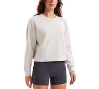 CRZ YOGA Womens Softness Oversized Sweatshirt Long Sleeve Pullover Basic Crewneck Workout Tops Warm Casual Sweat Shirts Milky White 8
