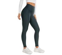 CRZ YOGA Women's Thermal Fleece Lined Leggings Winter High Waist Thick Yoga Pants Full Length Gym Workout Tights - 28 Inches Melanite 10