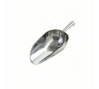 Crzxfypa Cast Aluminum 5oz Utility Scoop, Round Bottom Multi-Purpose Ice Scooper with Finger Groove Handle,Food Grade Solid Conical Scoop for Ice Maker Flour Cereal Popcorn Pet Food