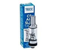 CS Air Slim Tank for TECC - MTL and DTL Vaping, Bottom Fill Design, Adjustable Dual Airflow, Leak-proof Design, Threaded 510 Connection, CS Coils, No Nicotine (Silver)