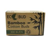 CS Beauty - 300 Eco Friendly Bamboo Earbuds Cotton Swabs - Plastic Free Baby Cotton Buds Biodegradable - Ear Buds for Makeup, Crafts, Cleaning, & Baby Hygiene, white