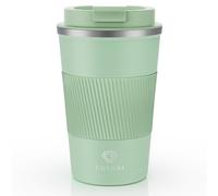 CS COSDDI Travel Mugs, Insulated Coffee Cup with Leakproof Lid - Reusable Coffee Cups Travel - Car Coffee Cup - Stainless Steel Coffee Mug for Hot and Cold Water and Tea, 380 ml