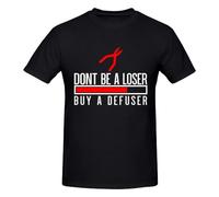 Cs Go Don't Be A Loser Counter Strike Shirt T-Shirt Tee Best Black(Large)