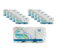 CS Home - 30 x Softly Textured Exfoliating Massage Sponges, Bath and Shower (10 Packs of 3 Sponges)