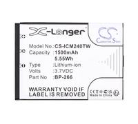 CS-ICM240TW Battery 1500mAh compatible with [Icom] IC-M23, IC-M24, for [Polmar] NAVY-015F replaces BP-266, PB-19