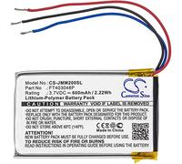 CS-JMM200SL Battery 600mAh compatible with [JBL] Clip, Clip plus, Clip+, Micro 2, Micro II replaces FT403048P