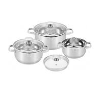 CS-KOCHSYSTEME 066574 Leipzig Cookware, Stainless Steel, 2.1 liters, Silver