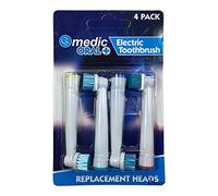 CS Medic Oral Replacement Electric Toothbrush Heads - Compatible with Most Oral B Replacement Toothbrush. Pack of 4