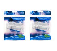 CS Medic Oral Waxed Dental Floss Tooth Picks, Mint Flavour, 150-Pack (2 Packs of 75)